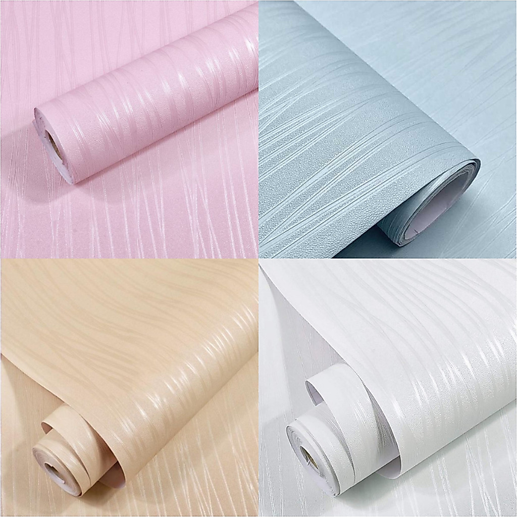 Wallpaper Dinding Aesthetic Wallpaper uk 45cmX 4M-5M Ruang Tamu Wallpaper 3d Motif Salur Ulir Silver