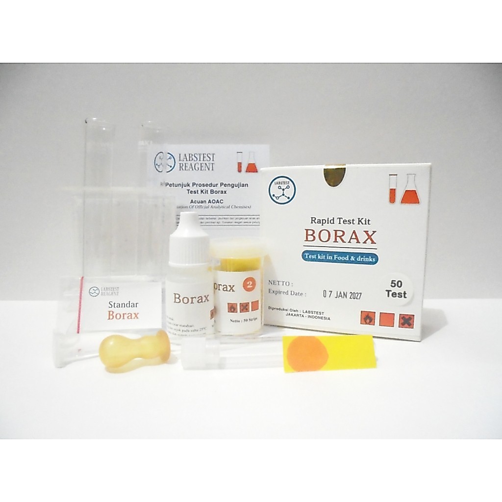 Terlaris Test Kit Borax / Boron - Rapid Test Boraks Test Kit / Reagen Uji Borak