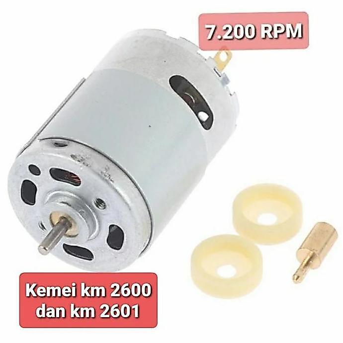 Spare part dinamo motor mesin cukur kemei km 2600 2601 7200RPM 3.6V