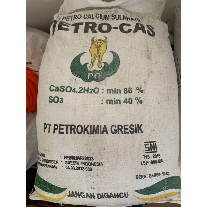 Kapur Dolomit Asli Petrocas Kemasan Karung 25KG Untuk Tanaman Dan Menyuburkan Tanah Netto 10Kg