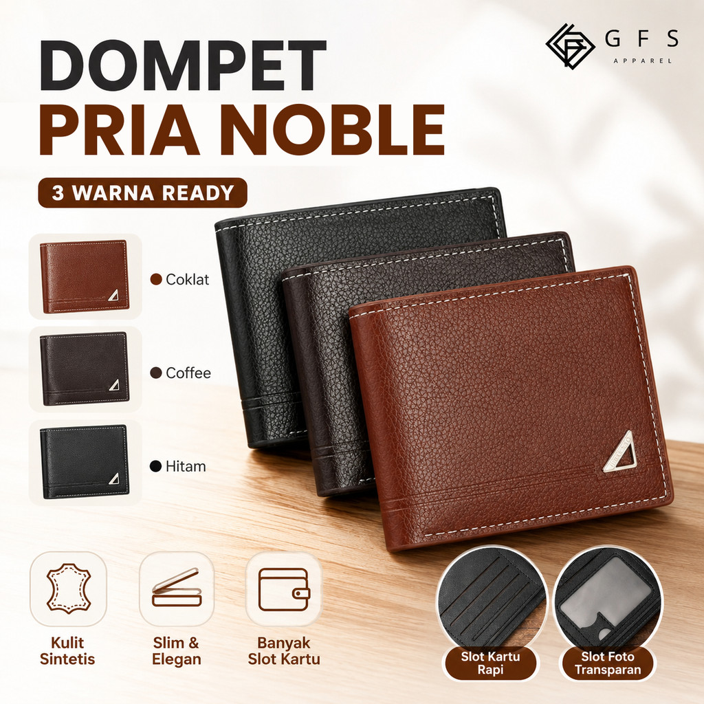 GFS Noble Wallet - Dompet Kulit Dompet pria premium dompet kecil dompet cowok keren dompet cowo domp