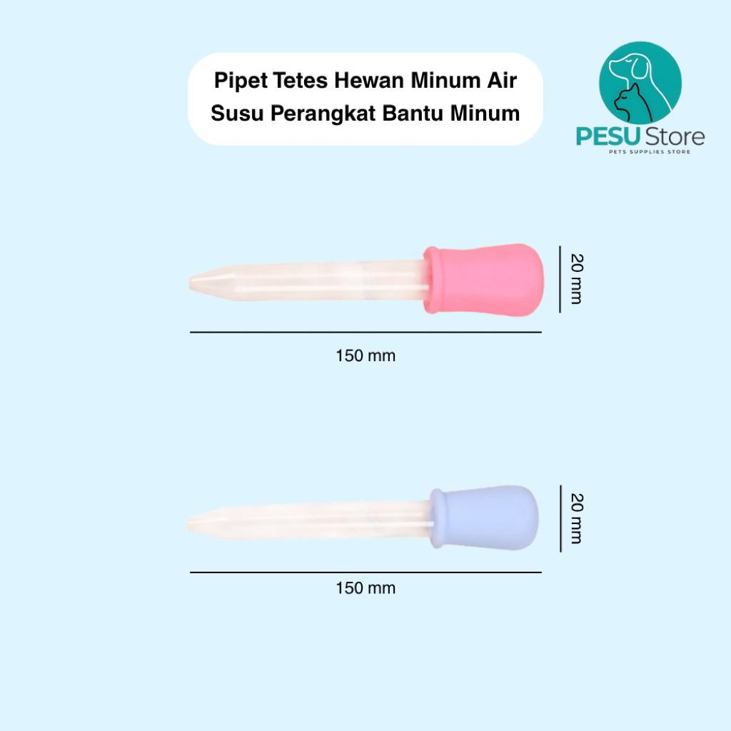 Pipet Tetes Susu Hewan Bayi | Alat Bantu Minum Anak Kucing Anjing Kelinci Hamster