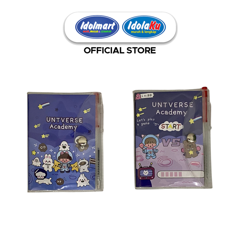 

IDOLMART Note Book Mini A7 Motif Lucu + Pulpen Notebook Saku Bergaris - Surabaya