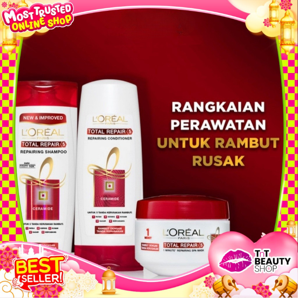 L'Oreal Paris Elseve Total Repair 5 Repairing Shampoo - Hair Mask | Hair Care Perawatan Rambut Rusak