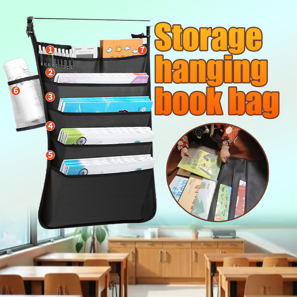 Tas buku meja gantung Mudah Menyimpan Pulpen, Buku, dan Perlengkapan Lainnya Tas sekolah gantung mul