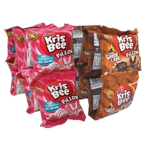 

Krisbee pillow snack eceran 1500 choco lava | renceng isi 10 bks