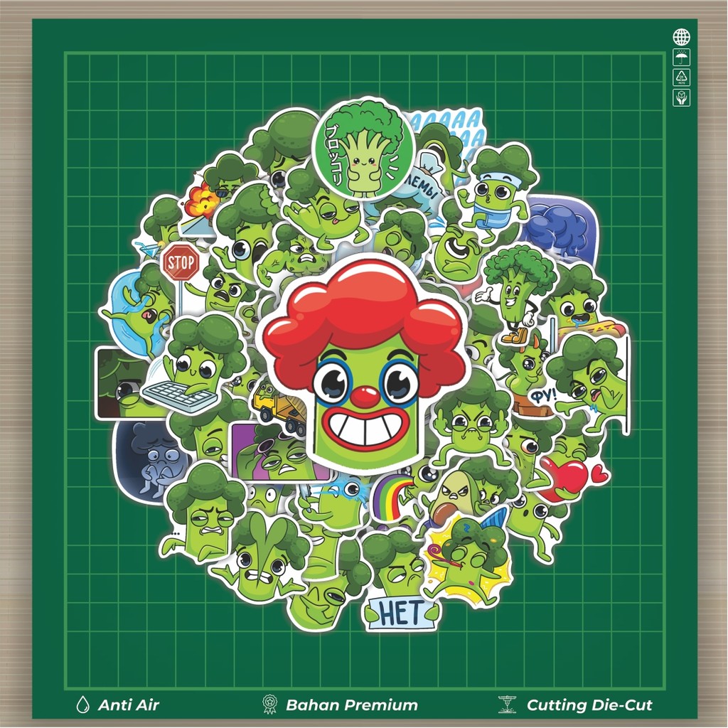

Stiker Cutting Pack Stiker Sayuran Brokoli Isi 100Pcs Series Aesthetic Lucu Keren Untuk Koper Bahan Vynil