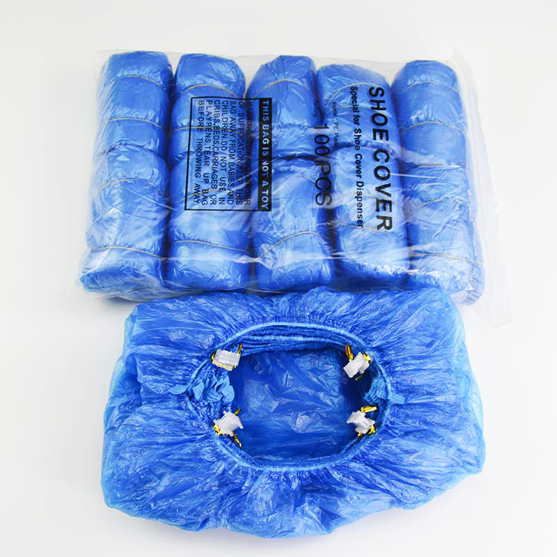100pcs Disposable Waterproof Shoe Covers Special T Model PE Shoe Cover for Automatic Shoe Cover Disp