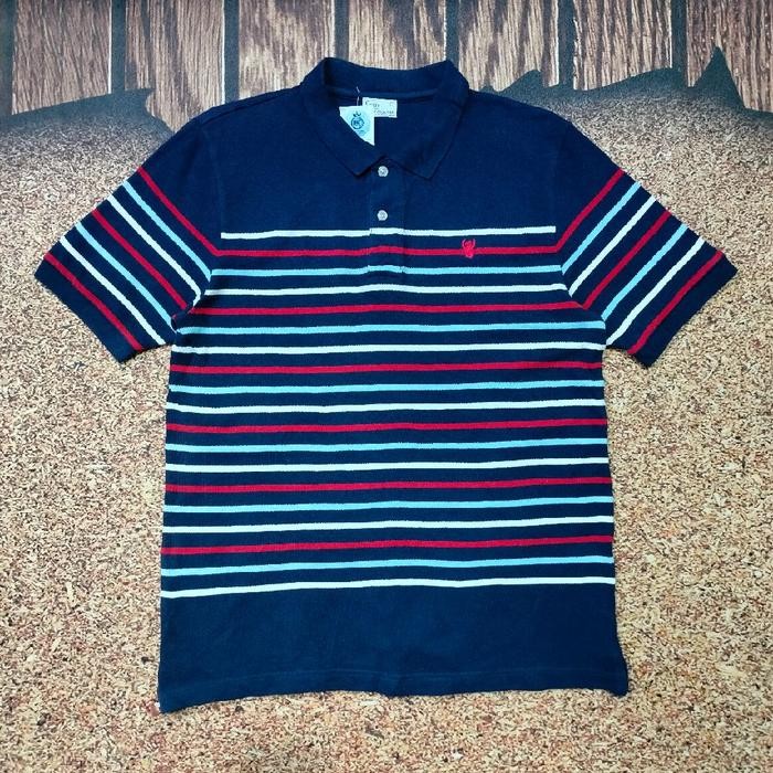 kaos polo shirt stripe COEN kaos kerah salur casual size M