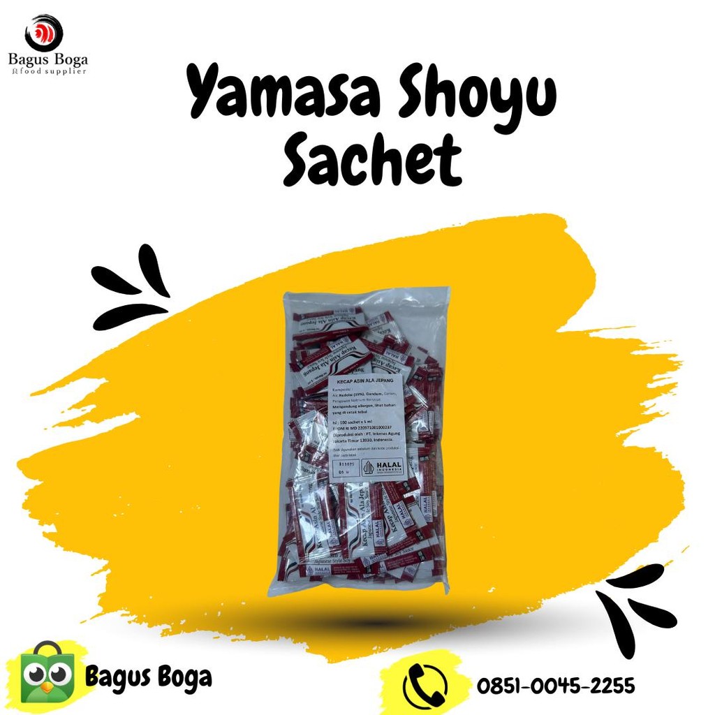 

Yamasa Shoyu Sachet Halal 100pcs x 5ml // Soy Sauce Sachet
