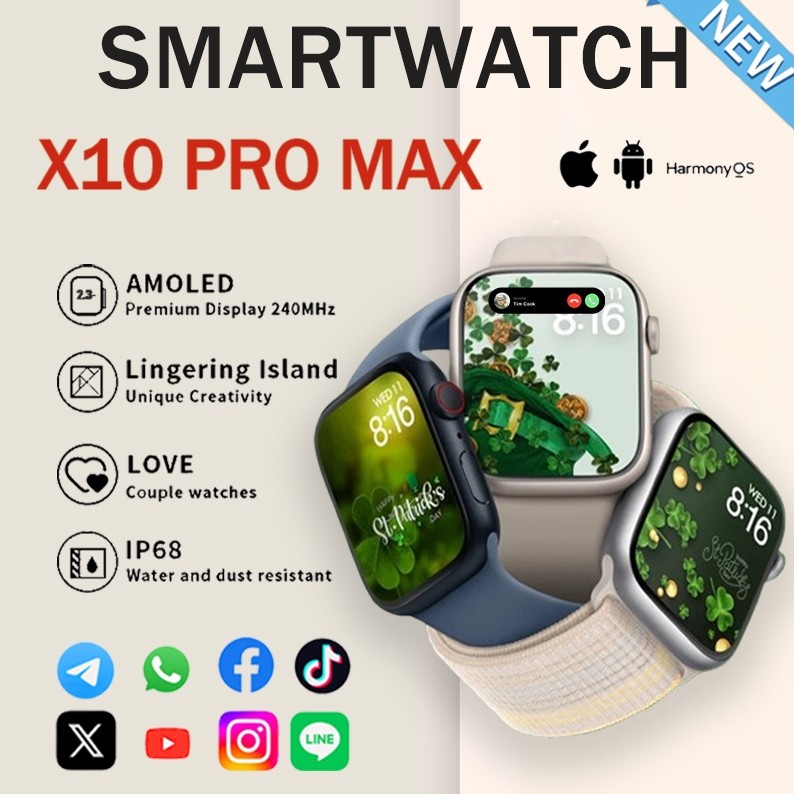 

Samsung Samrtwatch 10 Pro Max Original with 2.3" HD AMOLED Display GPS NFC Waterproof Bluetooth Call Smartwatch wanita pria wireless charging Dan Ganti Wallpapper Jam Tangan Smartwatch Jam Tangan Wanita