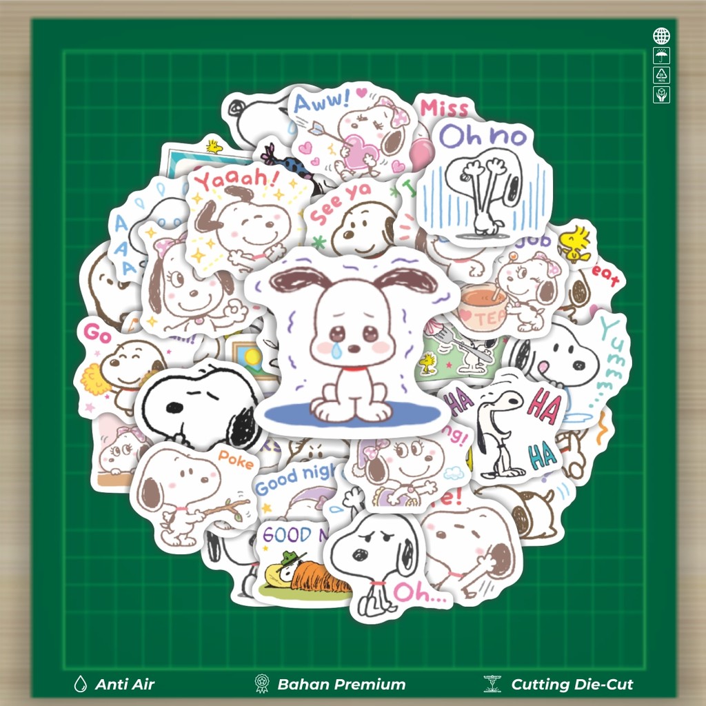 

HOT 50 PCS STIKER Stiker Kartun Snoopy V39 Stiker Fashion Cars Decal Dingin Kartu Album Custom Vinyl Anti Air- Sticker Aesthetic Buku Journal Koper Casing HP Tablet Laptop Helm Motor Botol Minum
