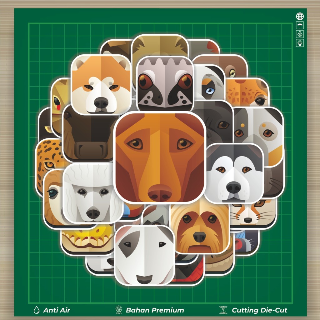 

HOT 50 PCS STIKER Stiker Animal Square Icon Stiker Fashion Cars Decal Dingin Kartu Album Custom Vinyl Anti Air- Sticker Aesthetic Buku Journal Koper Casing HP Tablet Laptop Helm Motor Botol Minum
