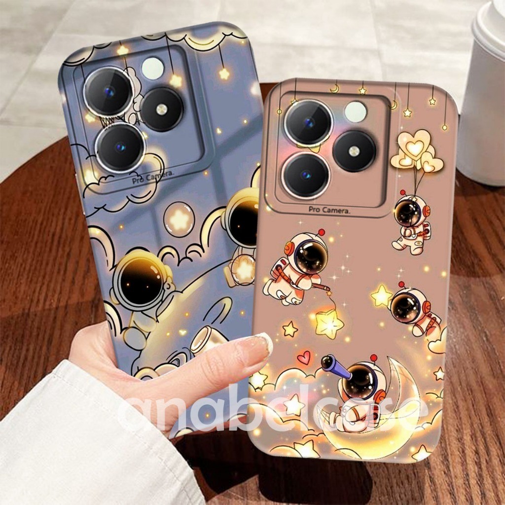 Softcase REALME C63 C51S C65 C67 C61 C35 C31 C33 C21 C21Y C25Y C30 TERBARU Motif Walpaper Astronot C