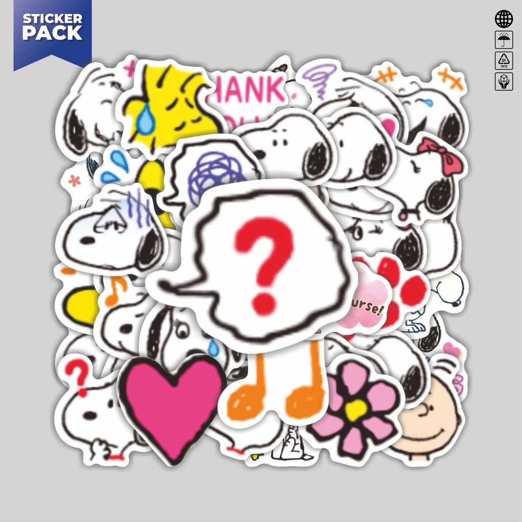 

[100PCS]Stiker Pack Stiker kartun Snoopy V43 Aesthetic Vinyl Anti Air Dekorasi Sticker Laptop Buku Journal Koper Helm Casing HP Gitar Helm Skateboard