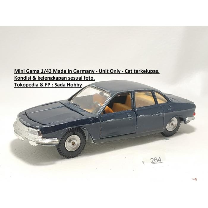 Diecast Vintage Mini Gama 1/43 NSU RO Wankel Motor 4 Door Sedan Germany Unit Only