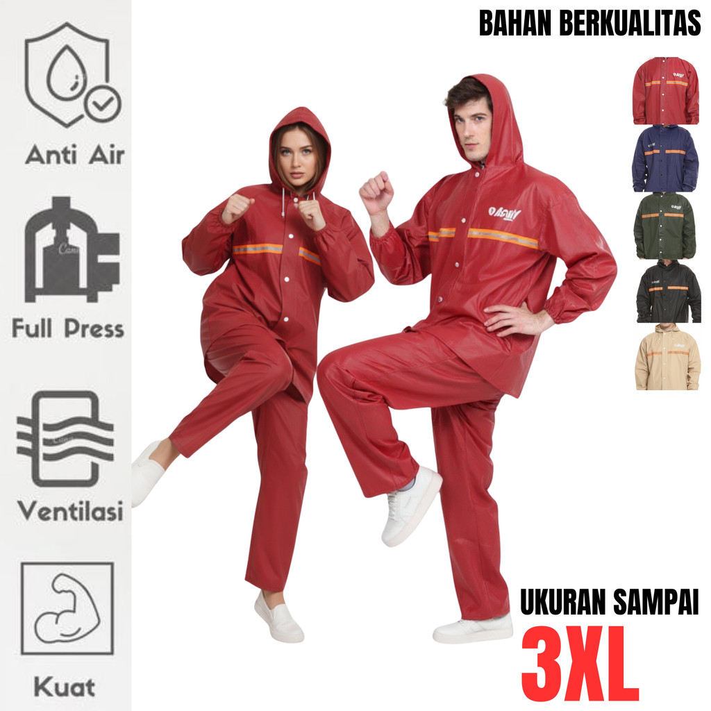 Jas Hujan Premium Tebal Ori Diskon Murah Waterproof