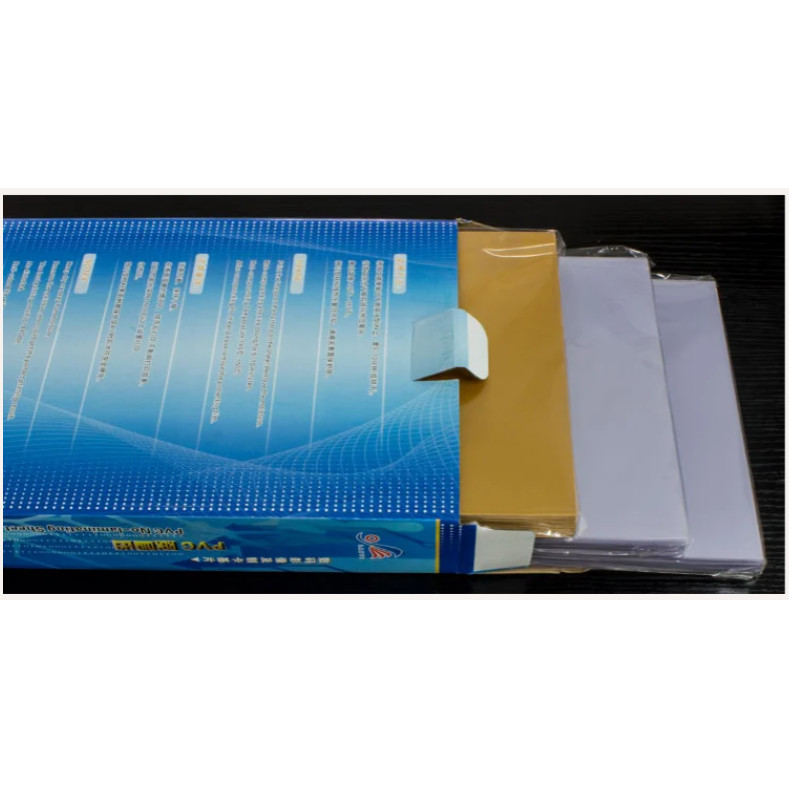 

Gold Color ID Card Making Supplies Material Blank Inkjet Print PVC Sheets A4 50pcs 0.76mm Thick