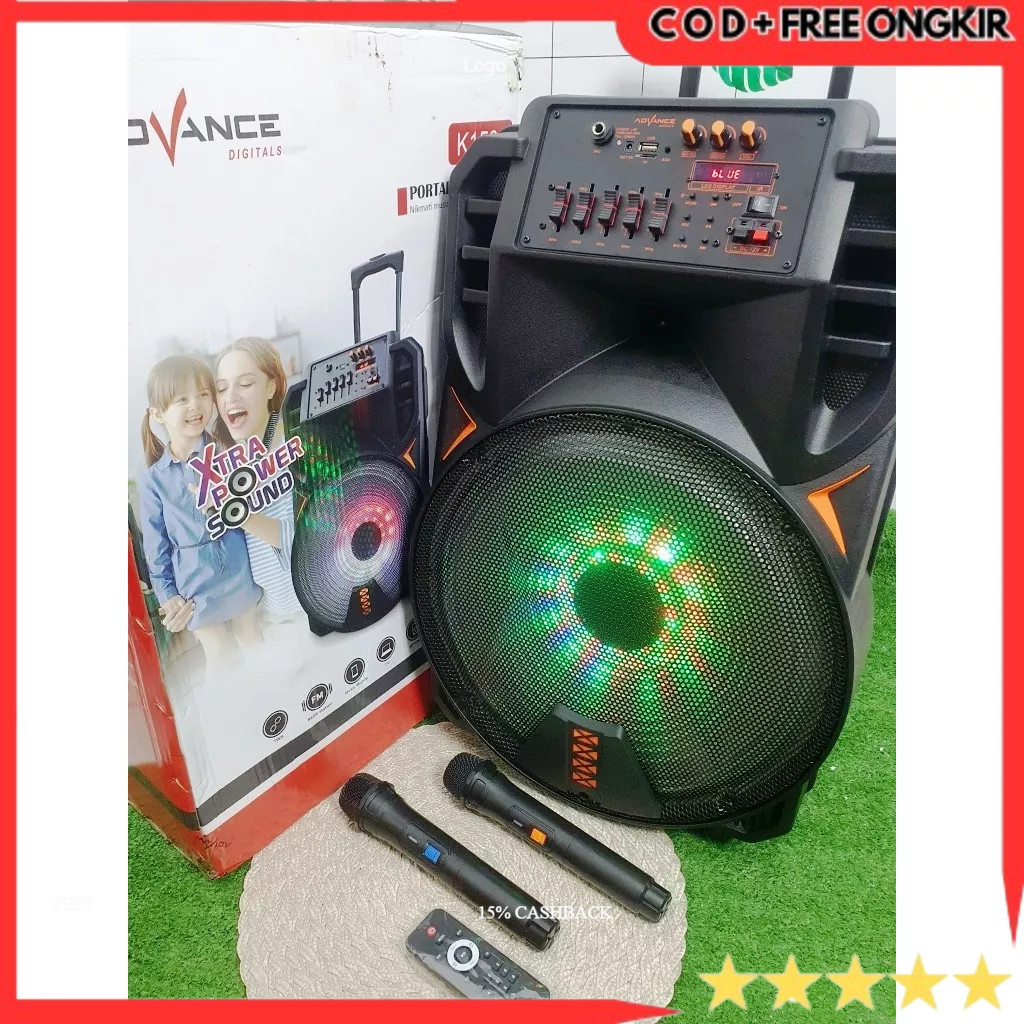 Speaker Advance K1206 K1506 PORTABLE BLUETOOTH SUARA MANTAP BERGARANSI - K1206