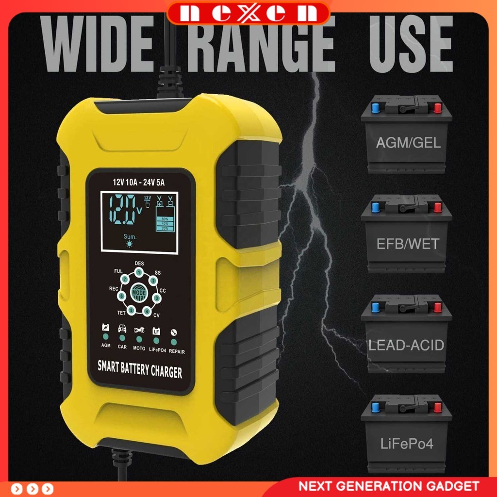 Charger Baterai Aki Mobil Automatic Detection 180AH 12/24V - FBC122410D
