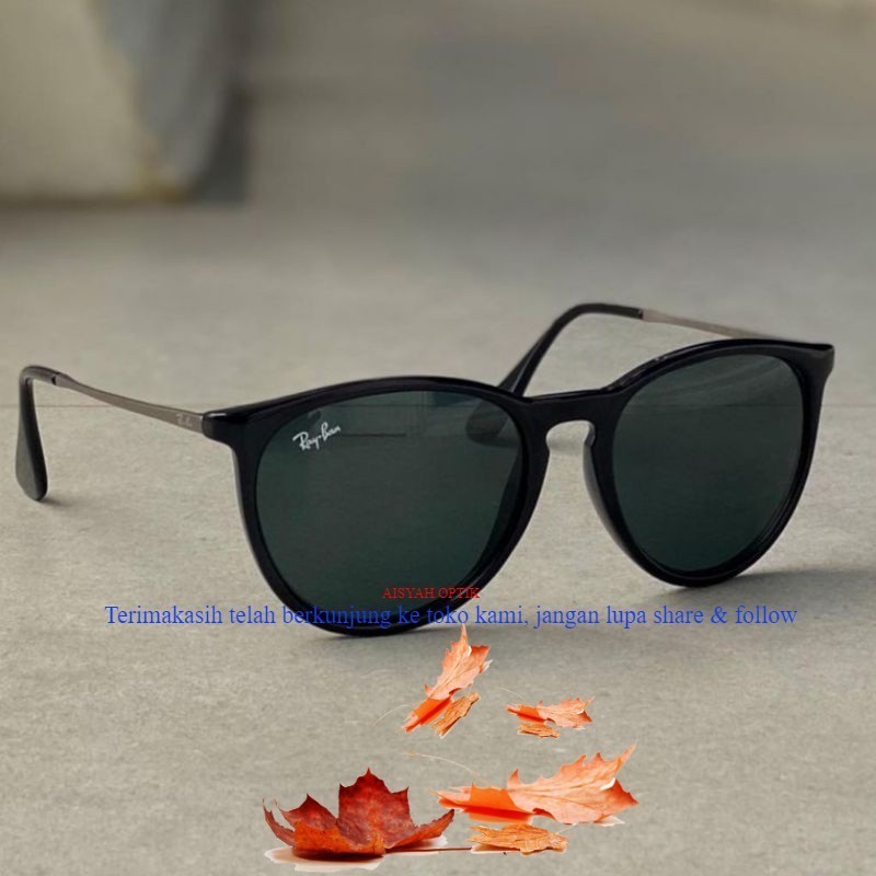 Kacamata RAYBAN ERIKA RB4171 Lensa Kaca Black Glossy Authentic Fullset Box Ori