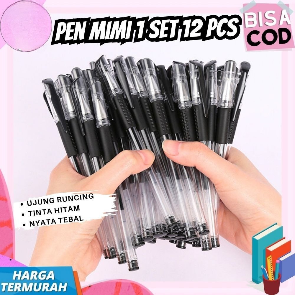 

PEN MURAH 1 BOX ISI 12 PCS PEN GEL PEN GEL PULPEN MURAH ALAT TULIS KANTOR SEKOLAH ATK MURAH LH