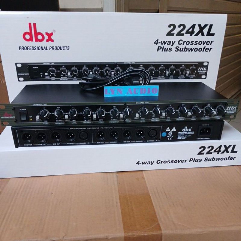 CROSSOVER DBX 224XL 2/3/4 WAY 224 XL OUPUT SUBWOOFER WARNA HITAM
