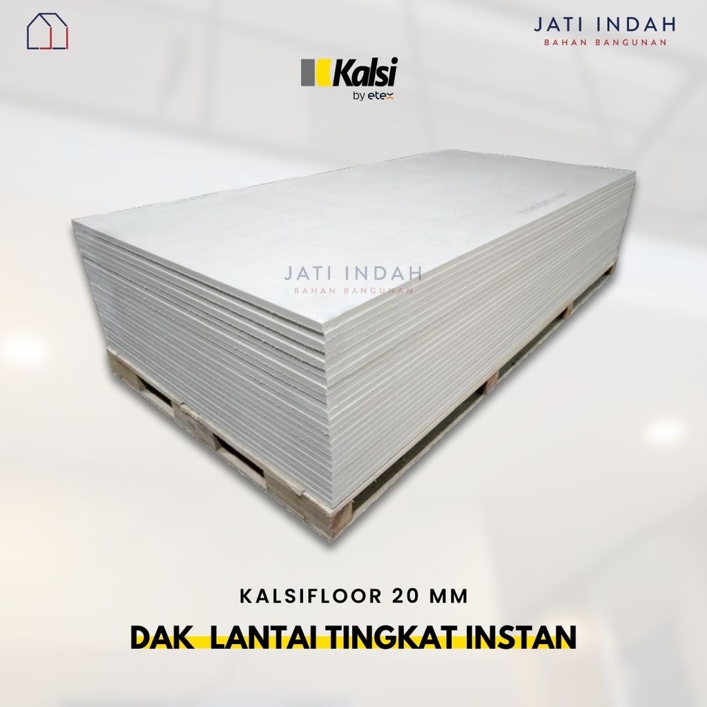 KALSIFLOOR 20 MM 120x240cm | Papan Semen Dak Lantai Tingkat Instan