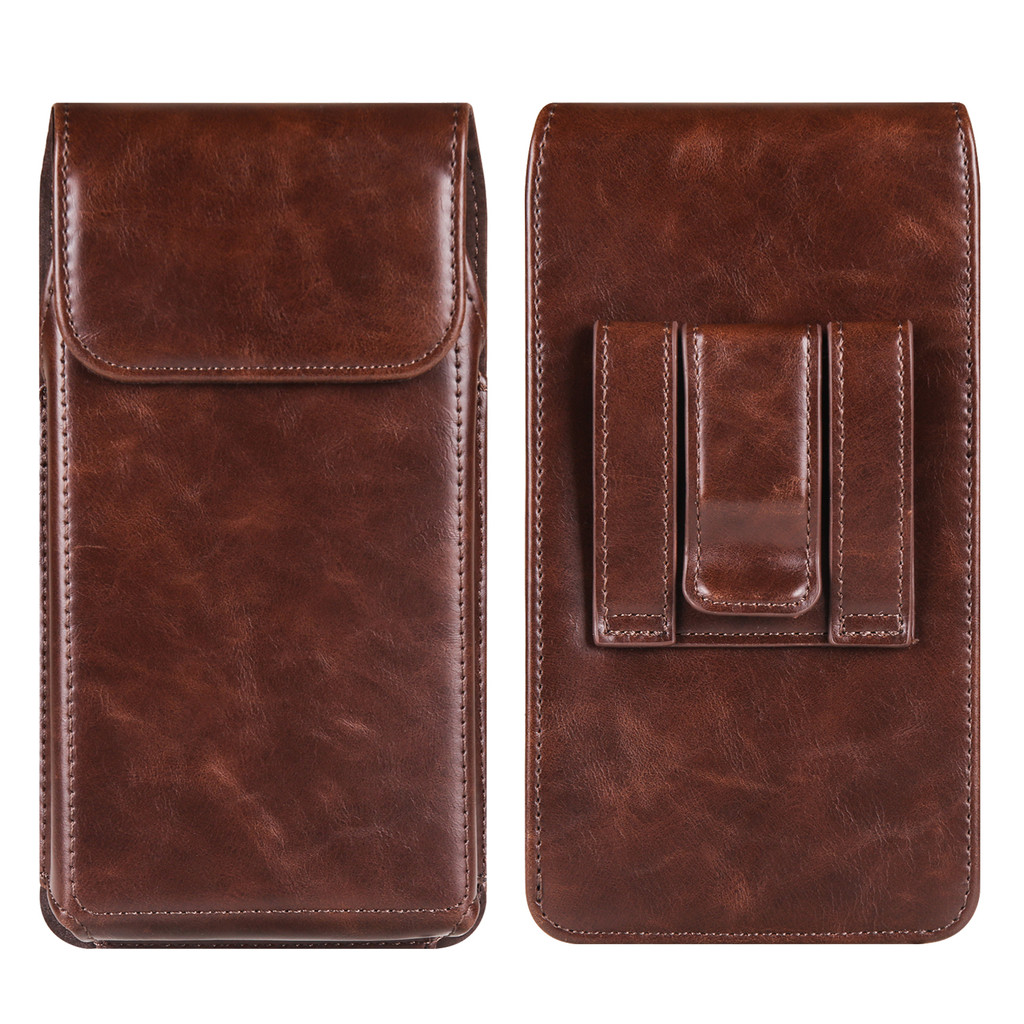 Cow Leather Belt Clip Phone Case Men Waist Bag Holder For Samsung Galaxy S25 S24 S23 Ultra S22 S21 S