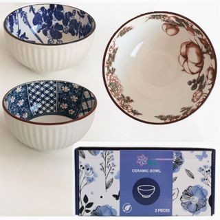 Mangkok Set isi 2pcs Premium / Ideame Mangkok Set Hampers / Mangkok Keramik Kotak Unik