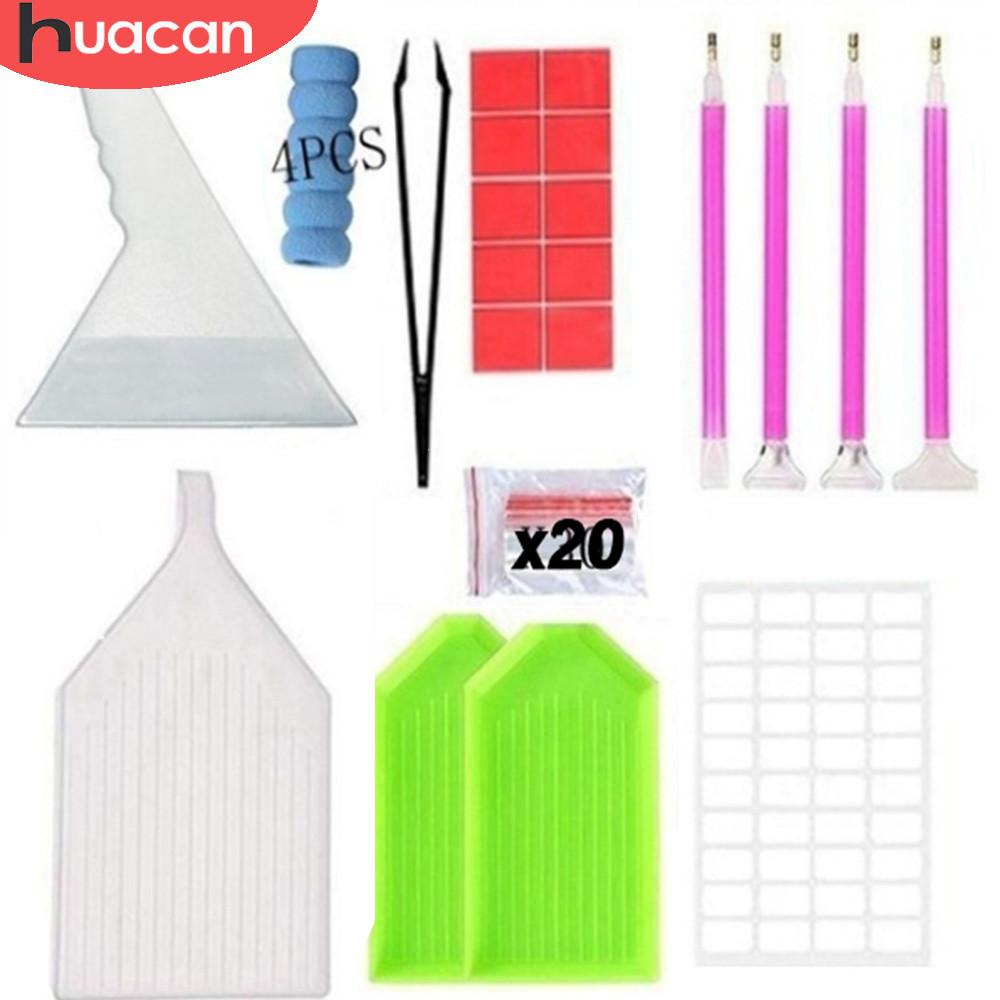 

HUACAN Diamond Painting Tools Mud Glue DIY Diamond Mosaic Multiple Sizes Pens For Adults To Make Art Craft