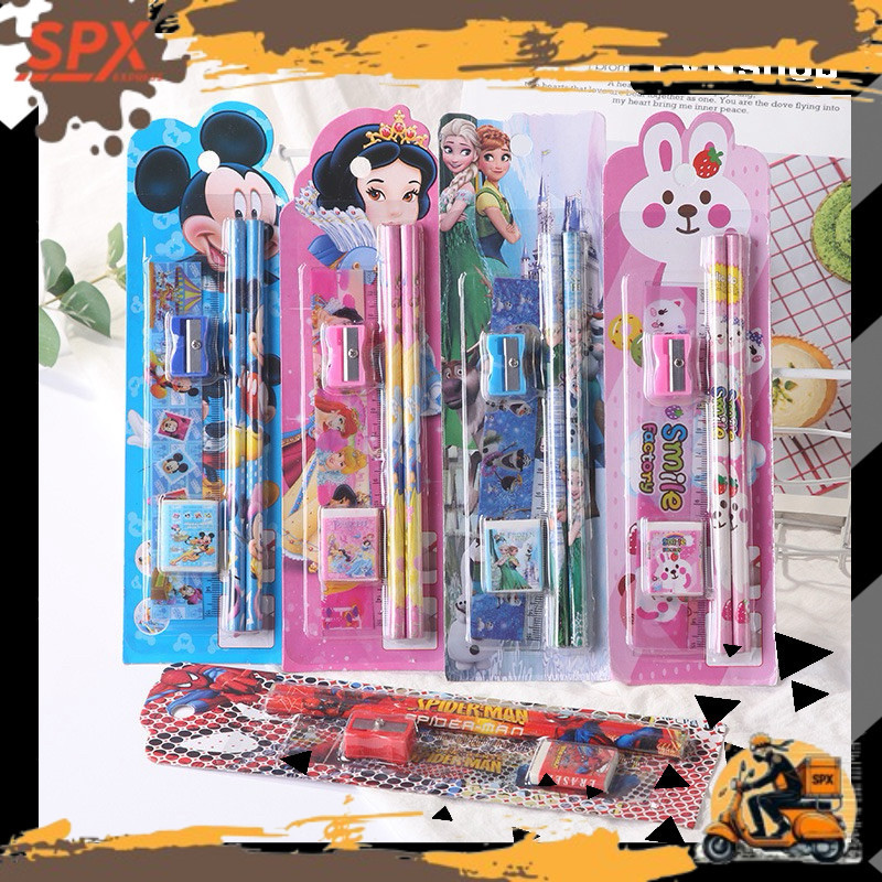 

CUTE V!RALLL !! Stationary Import Pencil Set 5 in 1 Karakter / Mini Stationary / Set Alat Tulis Pensil / Alat Tulis Sekolah / Paket Alat Tulis EVN