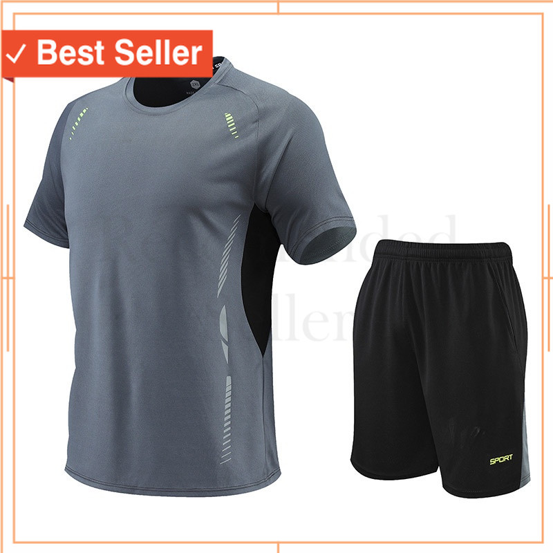 KAMB Set Baju Olahraga Pria Original Lari Badminton Running Jersey GymTERMURAH KEKINIAN