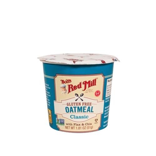 

PROMO! Bob's Red Mill Gluten Free Oatmeal Cup 51 gr ( oat classic, Apple Cinnamon, Blueberry & Hazelnut, Brown Sugar & Maple, Gluten free Organic oatmeal ) - Classic Cup