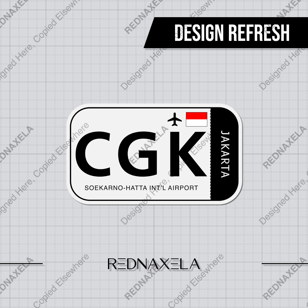

Stiker Vinyl Soekarno Hatta Intl Airport Code CGK Sign Sticker