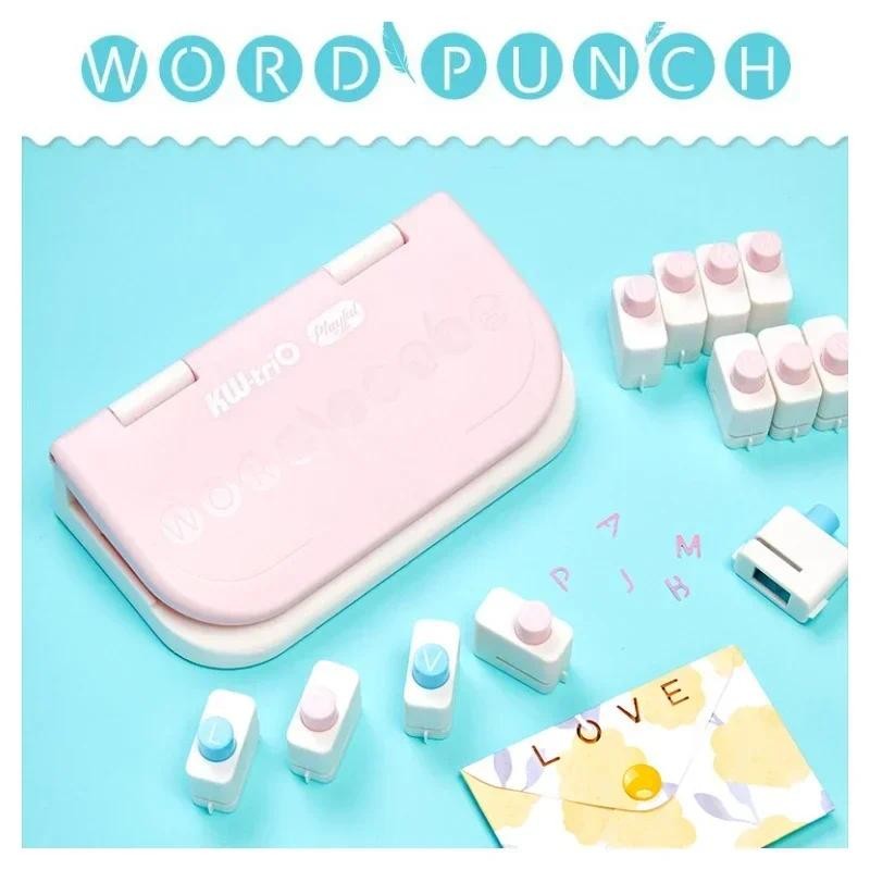 

26 Letter Embosser DIY Essential Hand Account Accessories Letter Punching Combination Sending Tweezers and Paper