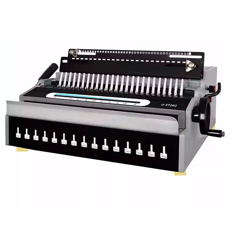 

U-ST20 Iron and Rubber Ring Comb Binding Machine Double Line Calendar Contract and Tender Document Punching Binding Machine 3 In