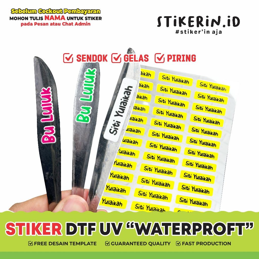 

Stiker Sendok Piring Gelas Waterprof / STIKER DTF UV / stiker waterproff / stiker perabot