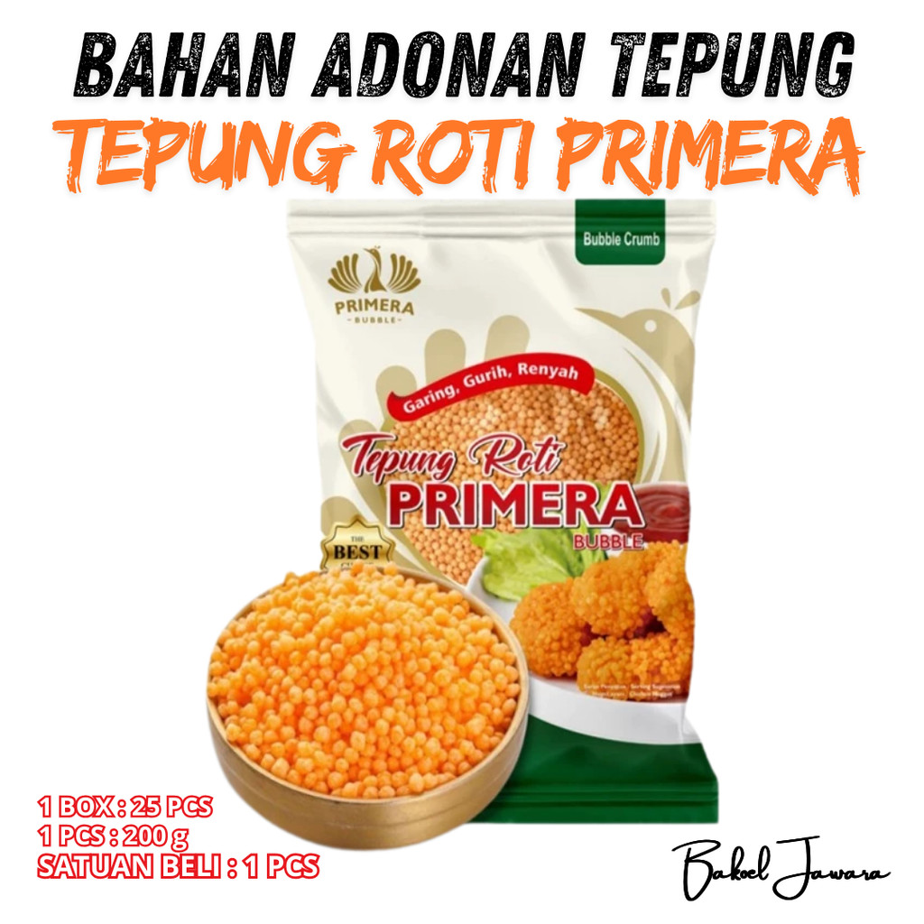 

( 1 PCS 200 gr ) PRIMERA BUBBLE / TEPUNG ROTI BUBBLE CRUMB / CRUNCHY BREAD CRUMB