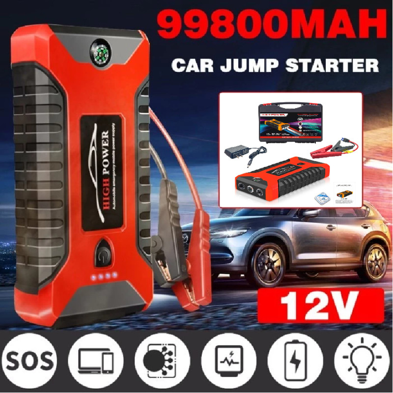 [COD] Jump Starter Aki Mobil Motor Power Bank 99800mah Jumper Aki Portable Jumper Aki Mobil Motor / 