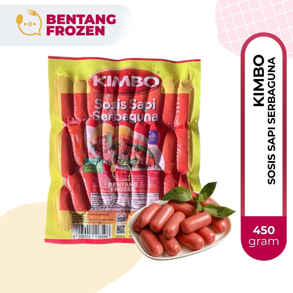 

Kimbo Sosis Sapi Serbaguna 450gr Isi 27