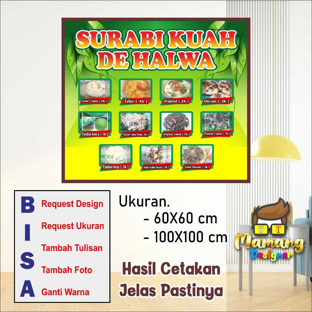 Backdrop Cetak Spanduk Banner Surabi Varian Rasa Keren Murah bb