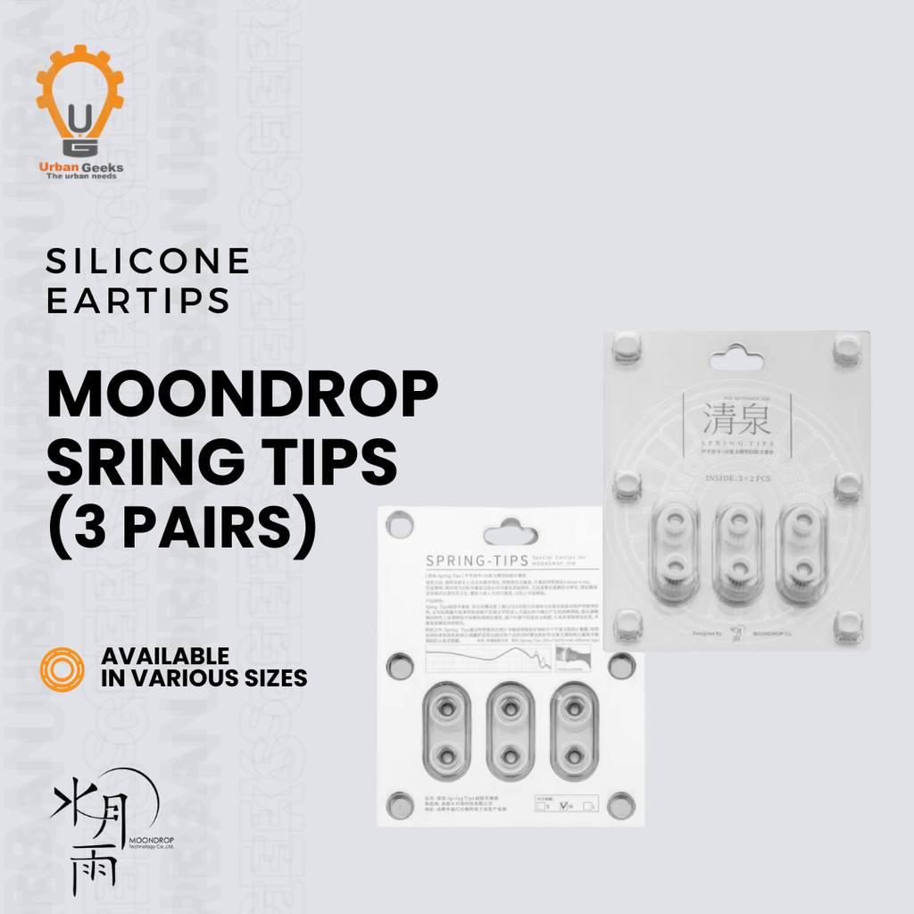 Moondrop Spring Tips Premium Silicone Eartips Pengganti for IEMs
