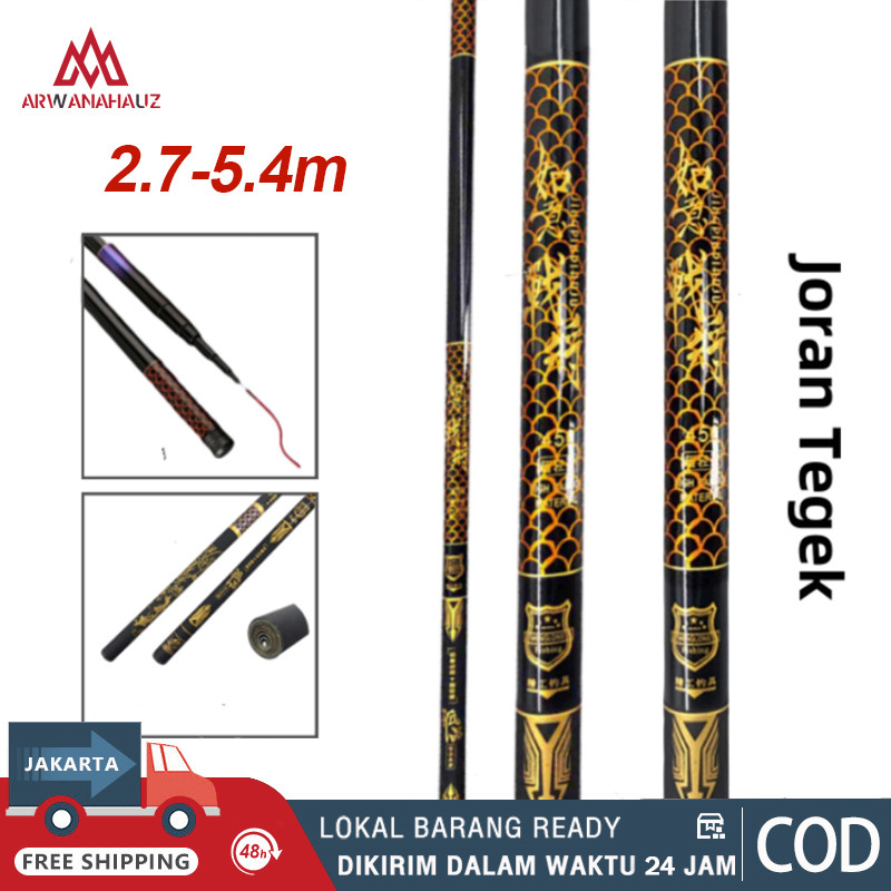 Joran Tegek Batik Carbon Medium hard/joran tegek/joran tegak /Tinggi Karbon Teleskopik Fishing Rod 2