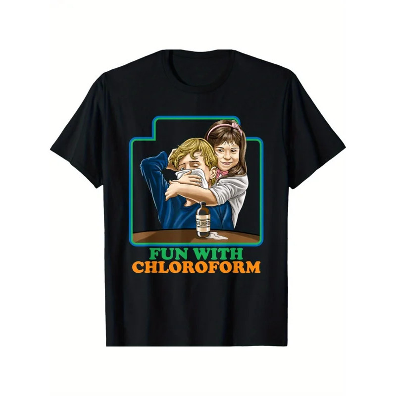 Musik Hip Hop Kaos Humor Gelap Lucu dengan Kloroform - Kaos Sarkastik Bernapas Nyaman