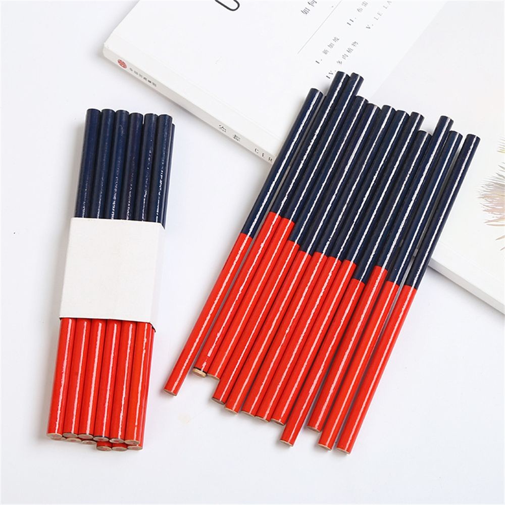 

Tools Writing Supplies Blue And Red Lead Office Stationery Carpenter Pencils Drawing Pencil Mark Pencil Double Colored Pencils