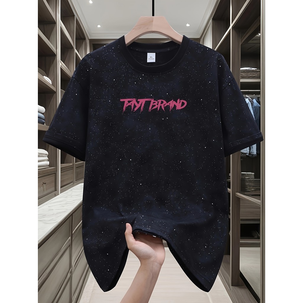 Kaos Distro Pria Katun Berat - Kaos Lengan Pendek Pria, Longgar & Kasual, Motif Sablon Trendy, Ukura