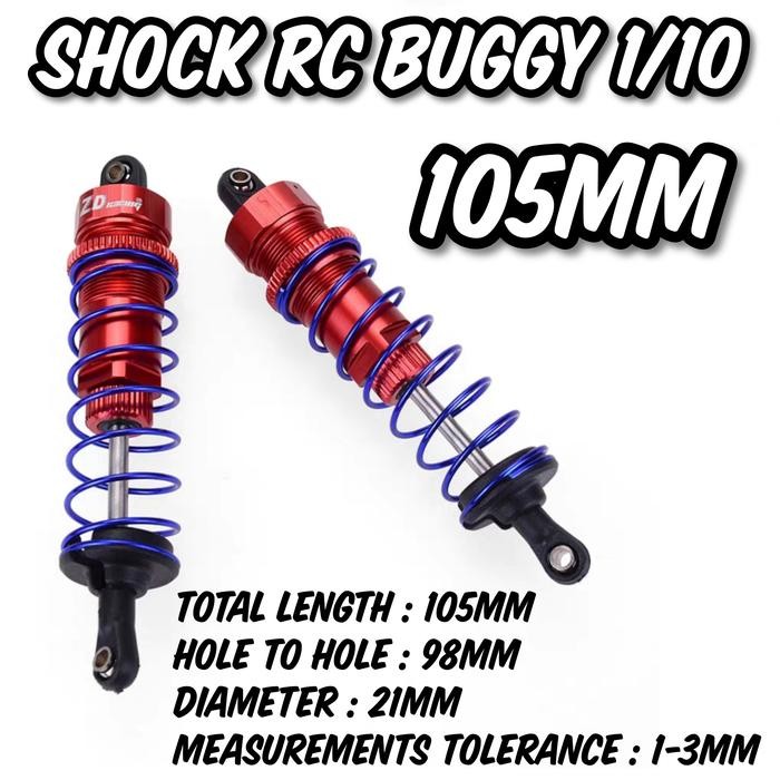 1pcs universal oil shock absorber RC Buggy 1/10 TRAXXAS zd PTG Tamiya Kyoso truggy rally - 105mm by 