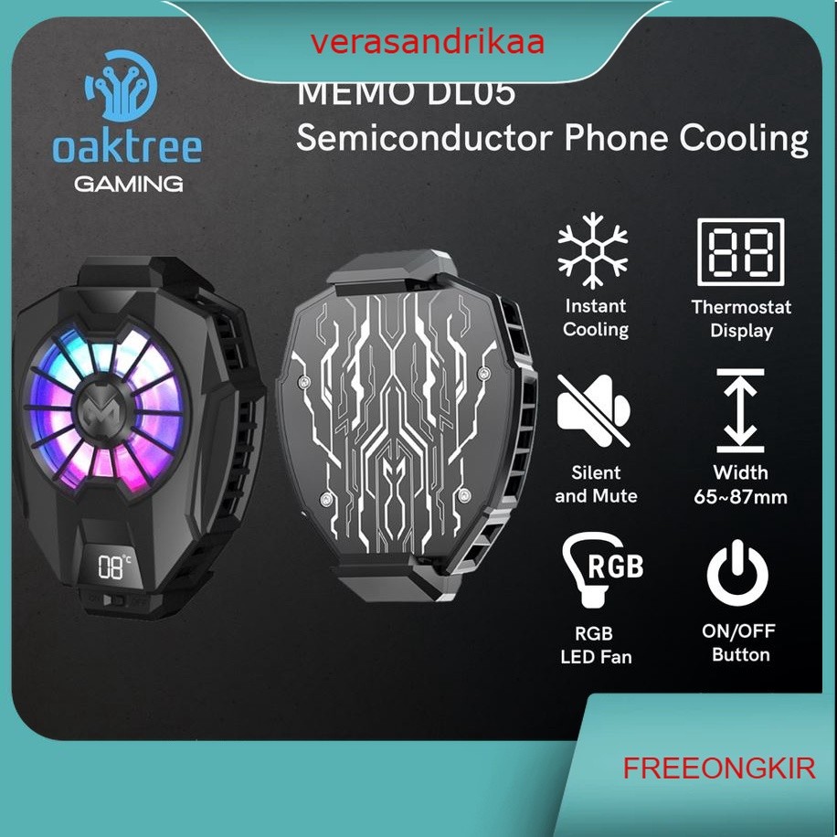 Memo DL05 Fancooler Radiator Pendingin HP Coolingfan Gaming / Cooler Hp Funcooler DL-05 RGB LIGHT