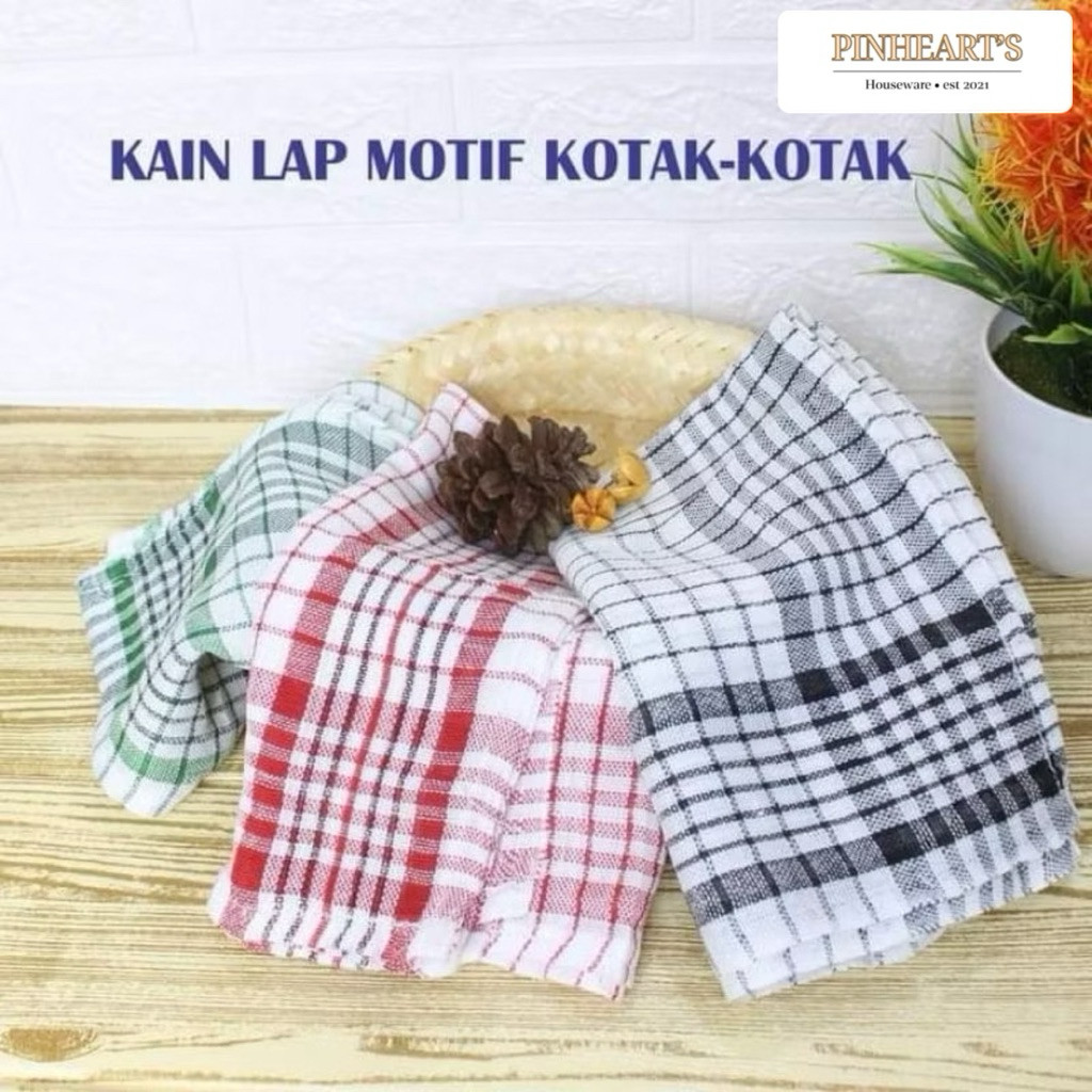 HSO - SERBET LAP KOTAK / KAIN LAP SERBET KOTAK-KOTAK / SERBET LAP DAPUR